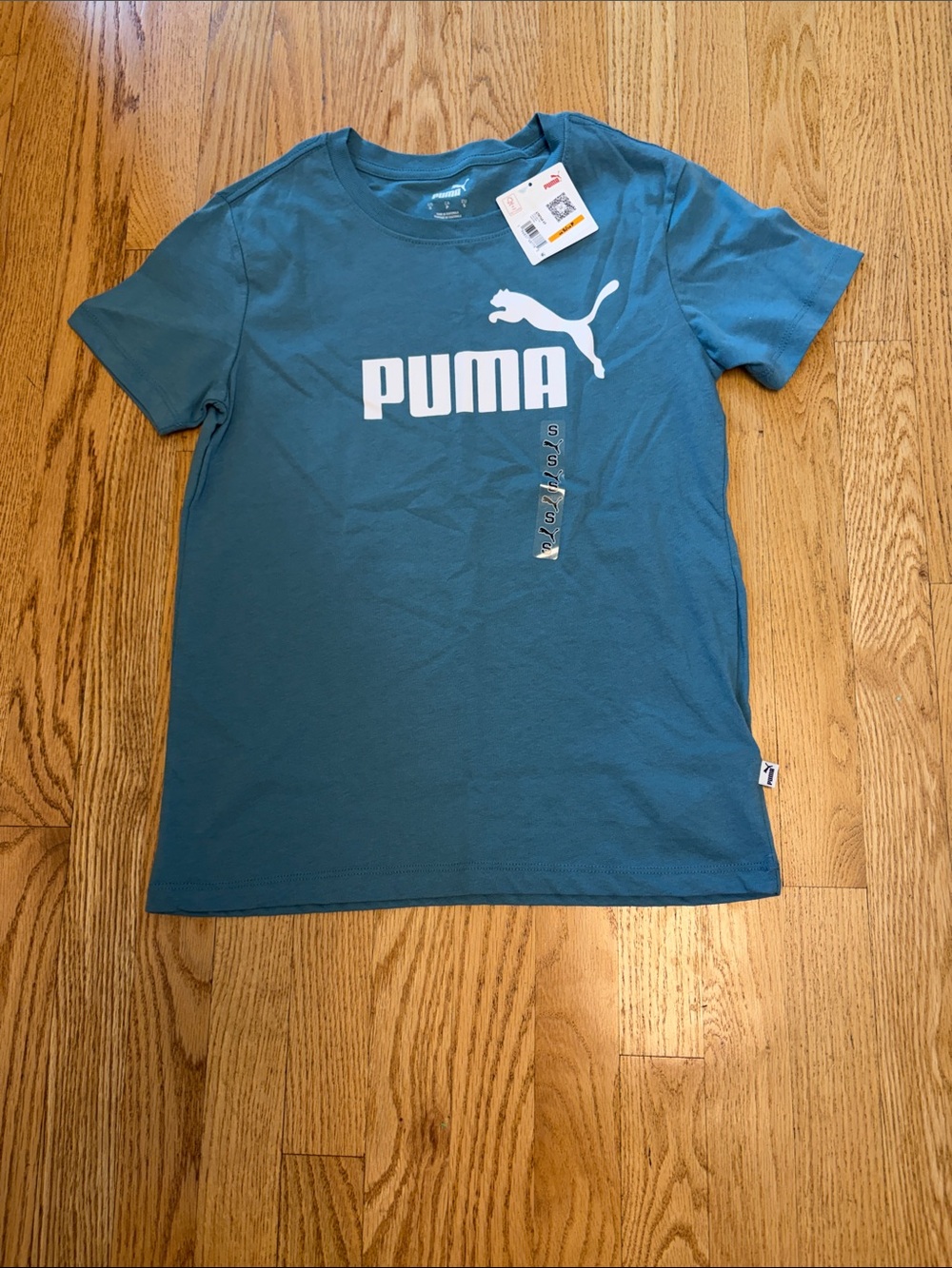 Puma Teal Short-Sleeve Logo Tee